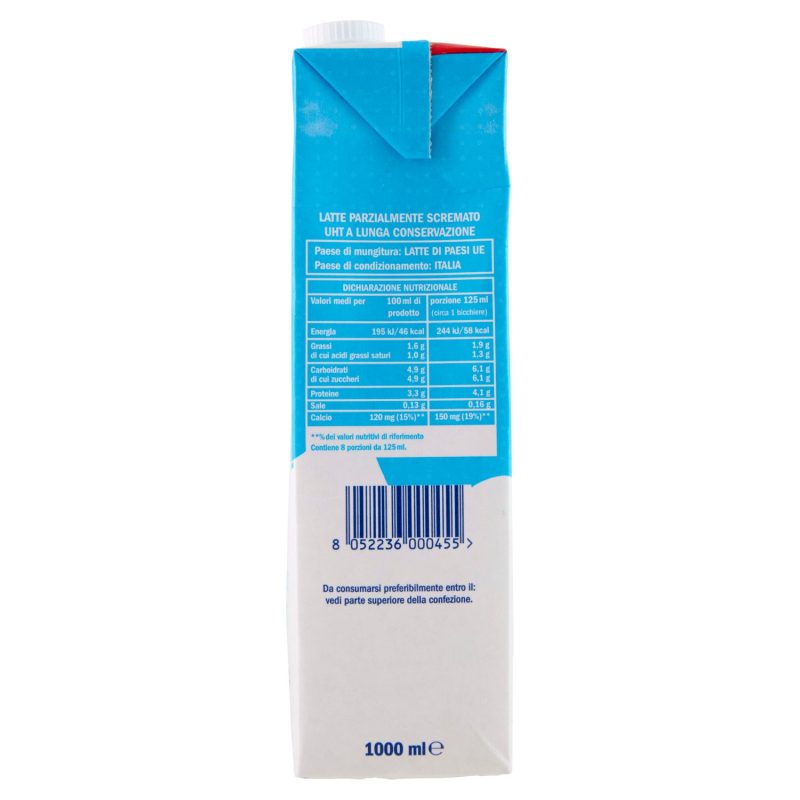 Sisa Latte UHT a Lunga Conservazione Parzialmente Scremato 1000 ml