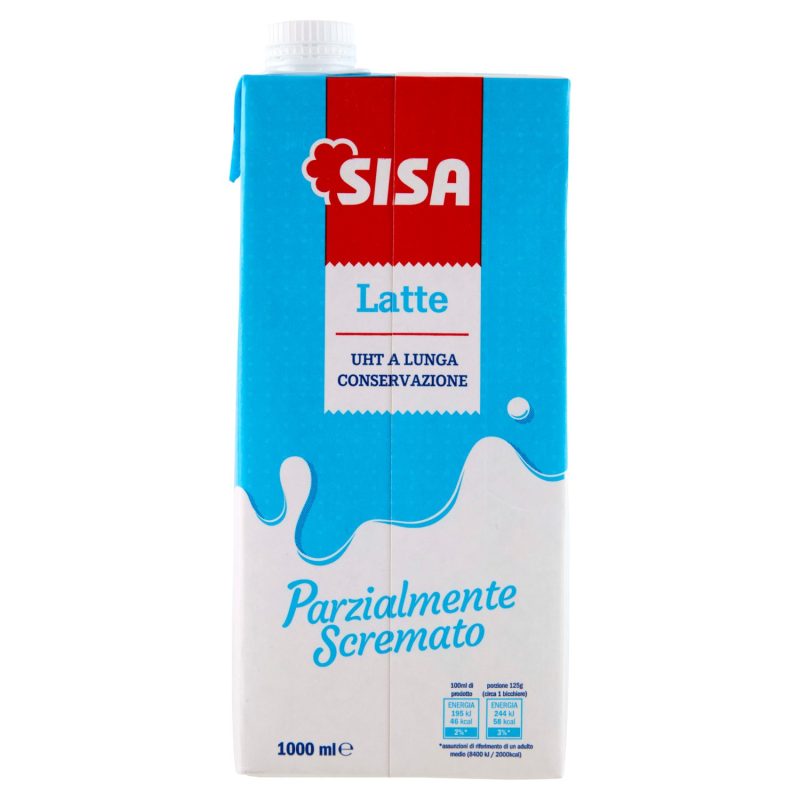 Sisa Latte UHT a Lunga Conservazione Parzialmente Scremato 1000 ml
