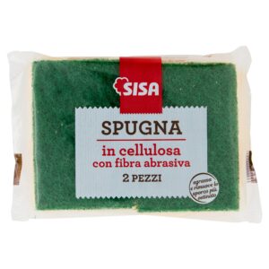 Sisa Spugna in cellulosa con fibra abrasiva 2 pz