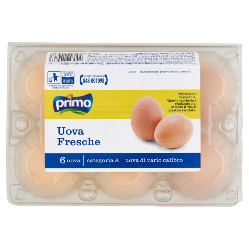 Primo 6 Uova Fresche Categoria A 330 g