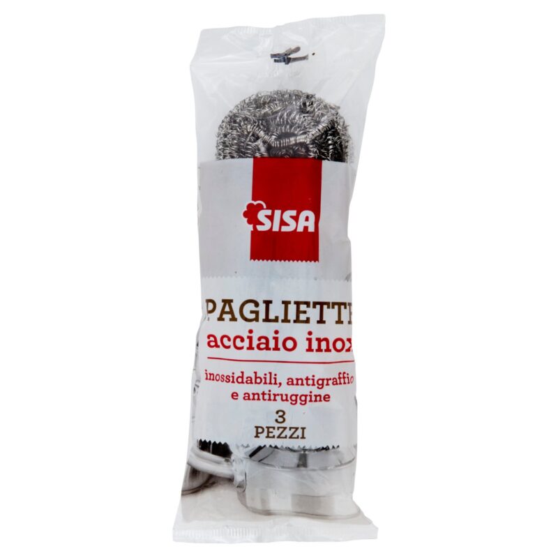 Sisa Pagliette acciaio inox 3 pz