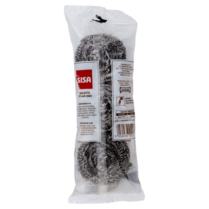 Sisa Pagliette acciaio inox 3 pz