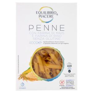 Equilibrio & Piacere Penne con Farina di Mais e Farina di Riso Senza Glutine 400 g