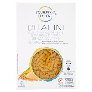 Equilibrio & Piacere Ditalini con Farina di Mais e Farina di Riso Senza Glutine 400 g