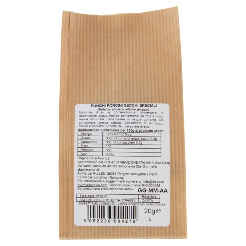 Sisa Funghi Porcini Speciali Secchi 20 g