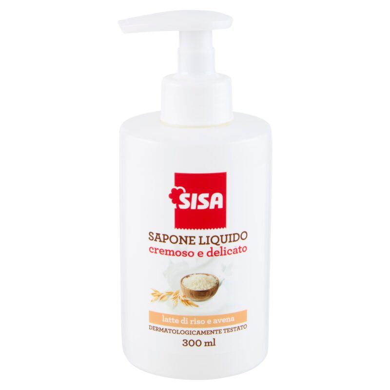 Sisa Sapone Liquido cremoso e delicato latte di riso e avena 300 ml