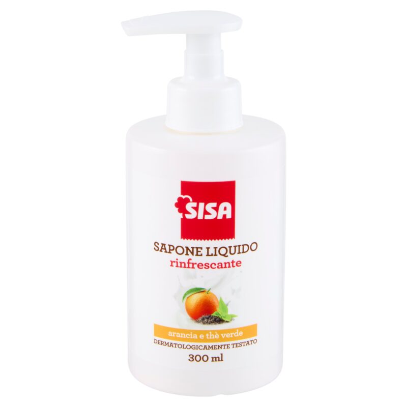 Sisa Sapone Liquido rinfrescante arancia e tè verde 300 ml