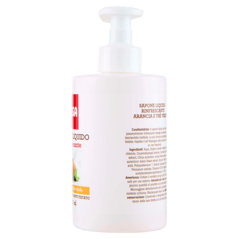 Sisa Sapone Liquido rinfrescante arancia e tè verde 300 ml