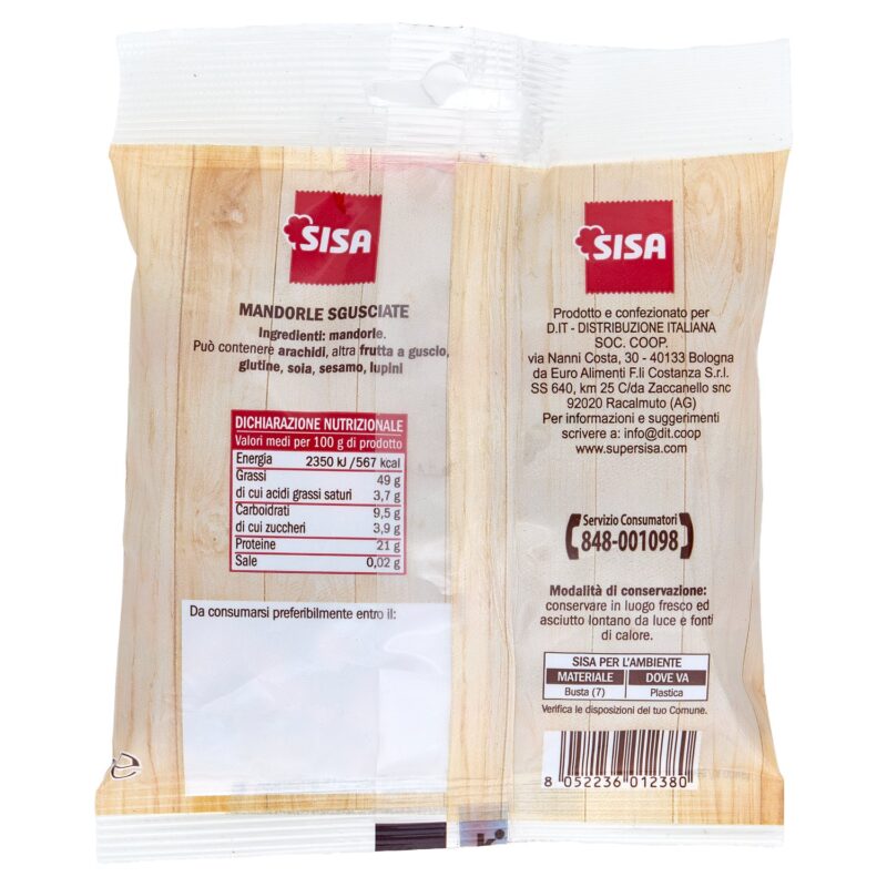 Sisa Mandorle Sgusciate 100 g
