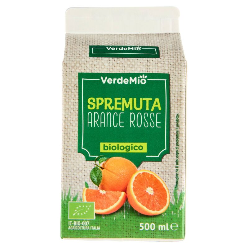 VerdeMio Spremuta Arance Rosse Biologico 500 ml