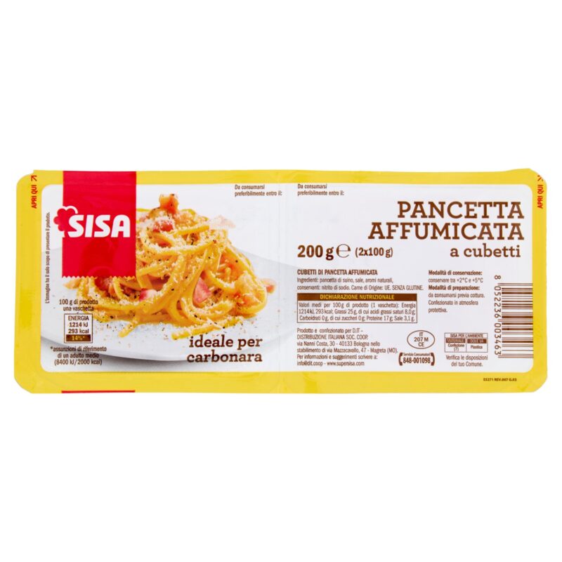 Sisa Pancetta Affumicata a cubetti 2 x 100 g