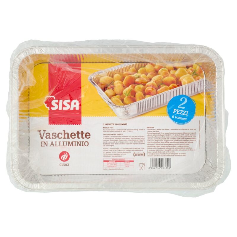 Sisa Vaschette in Alluminio 6 Porzioni 2 pz