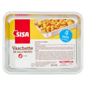 Sisa Vaschette in Alluminio 4 Porzioni 4 pz