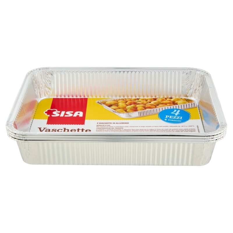 Sisa Vaschette in Alluminio 4 Porzioni 4 pz