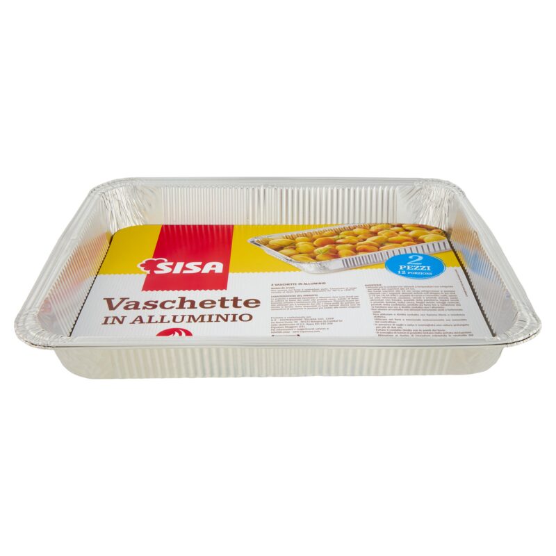 Sisa Vaschette in Alluminio 12 Porzioni 2 pz