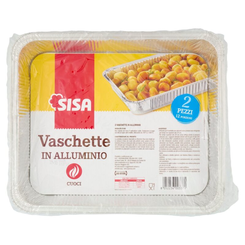 Sisa Vaschette in Alluminio 12 Porzioni 2 pz