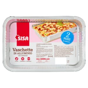 Sisa Vaschette in Alluminio con Coperchio 6 Porzioni 2 pz