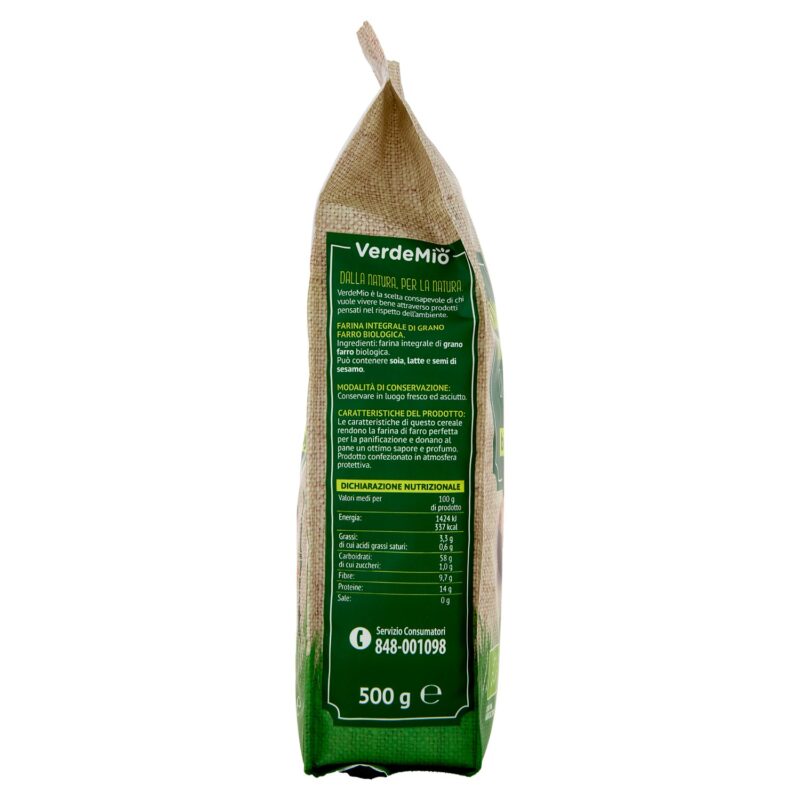 VerdeMio Farina Integrale di Farro biologico 500 g