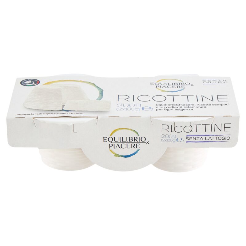 Equilibrio & Piacere Ricottine Senza Lattosio 2 x 100 g