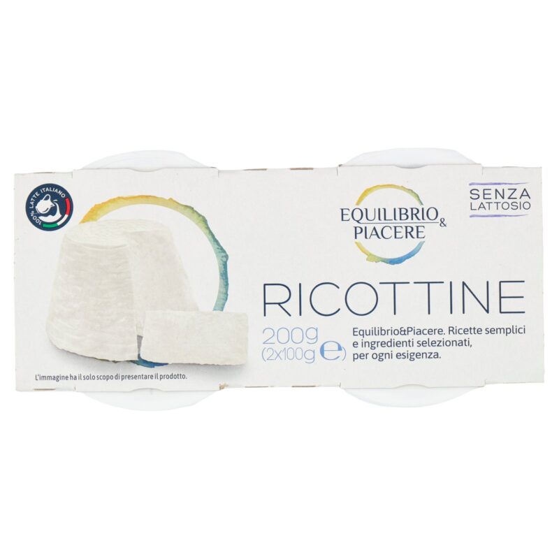 Equilibrio & Piacere Ricottine Senza Lattosio 2 x 100 g