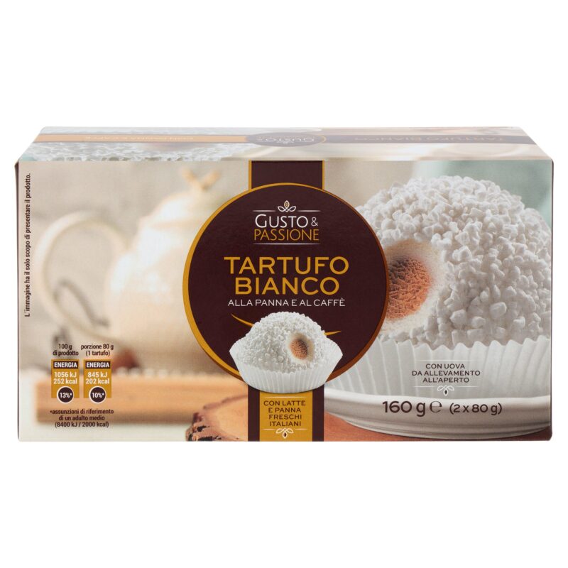 Gusto & Passione Tartufo Bianco alla Panna e Caffè 2 x 80 g