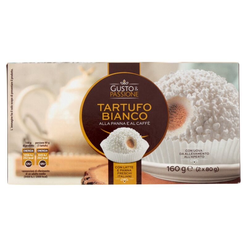 Gusto & Passione Tartufo Bianco alla Panna e Caffè 2 x 80 g