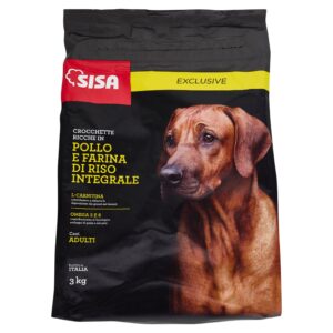 Sisa Exclusive Crocchette Cane Ricche in Pollo e Farina di Riso Integrale 3 kg
