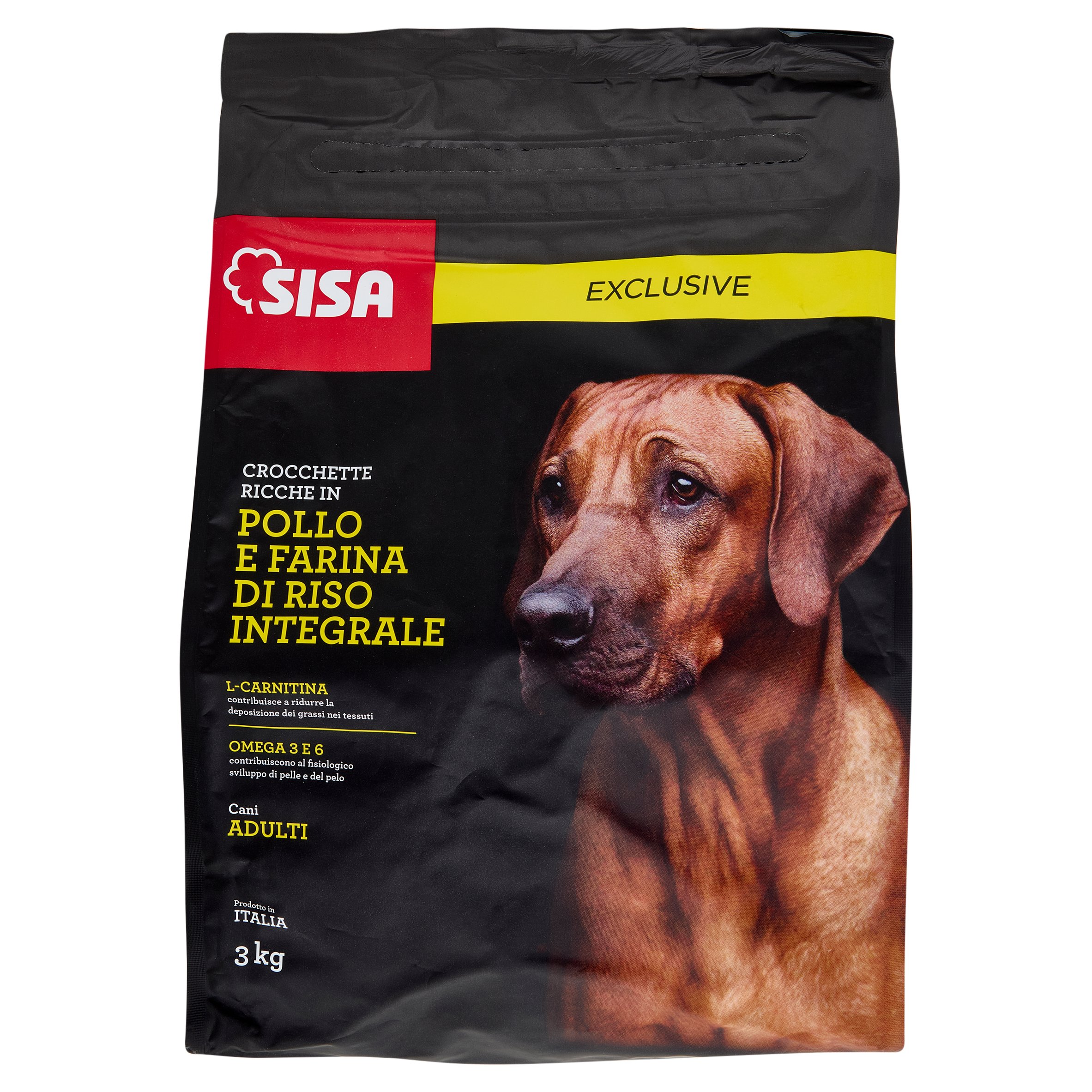 Sisa Exclusive Crocchette Cane Ricche in Pollo e Farina di Riso Integrale 3 kg