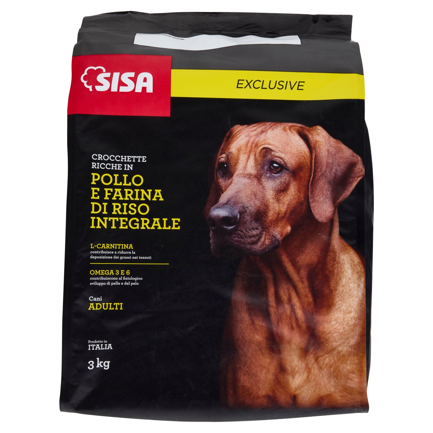 Sisa Exclusive Crocchette Cane Ricche in Pollo e Farina di Riso Integrale 3 kg