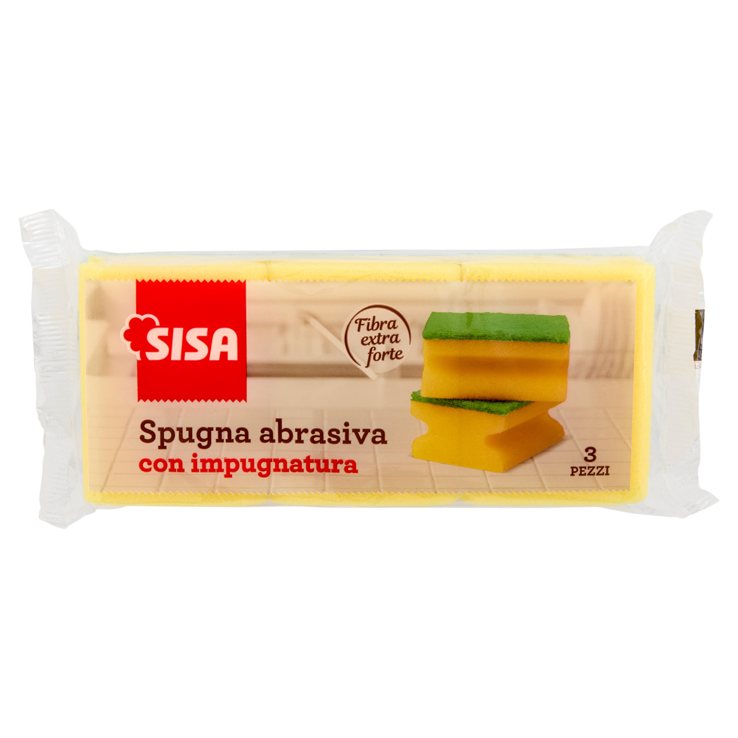 Sisa Spugna Abrasiva con impugnatura 3 pz