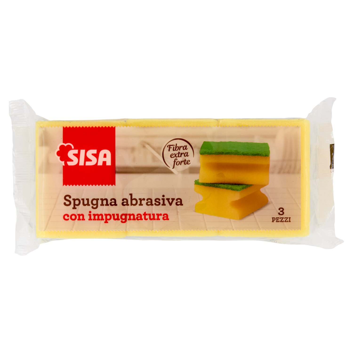 Sisa Spugna Abrasiva con impugnatura 3 pz