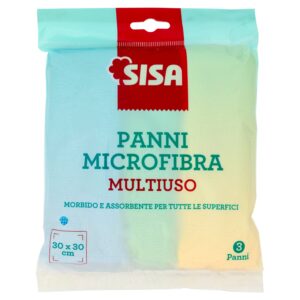 Sisa Panni Microfibra Multiuso 30 x 30 cm 3 pz
