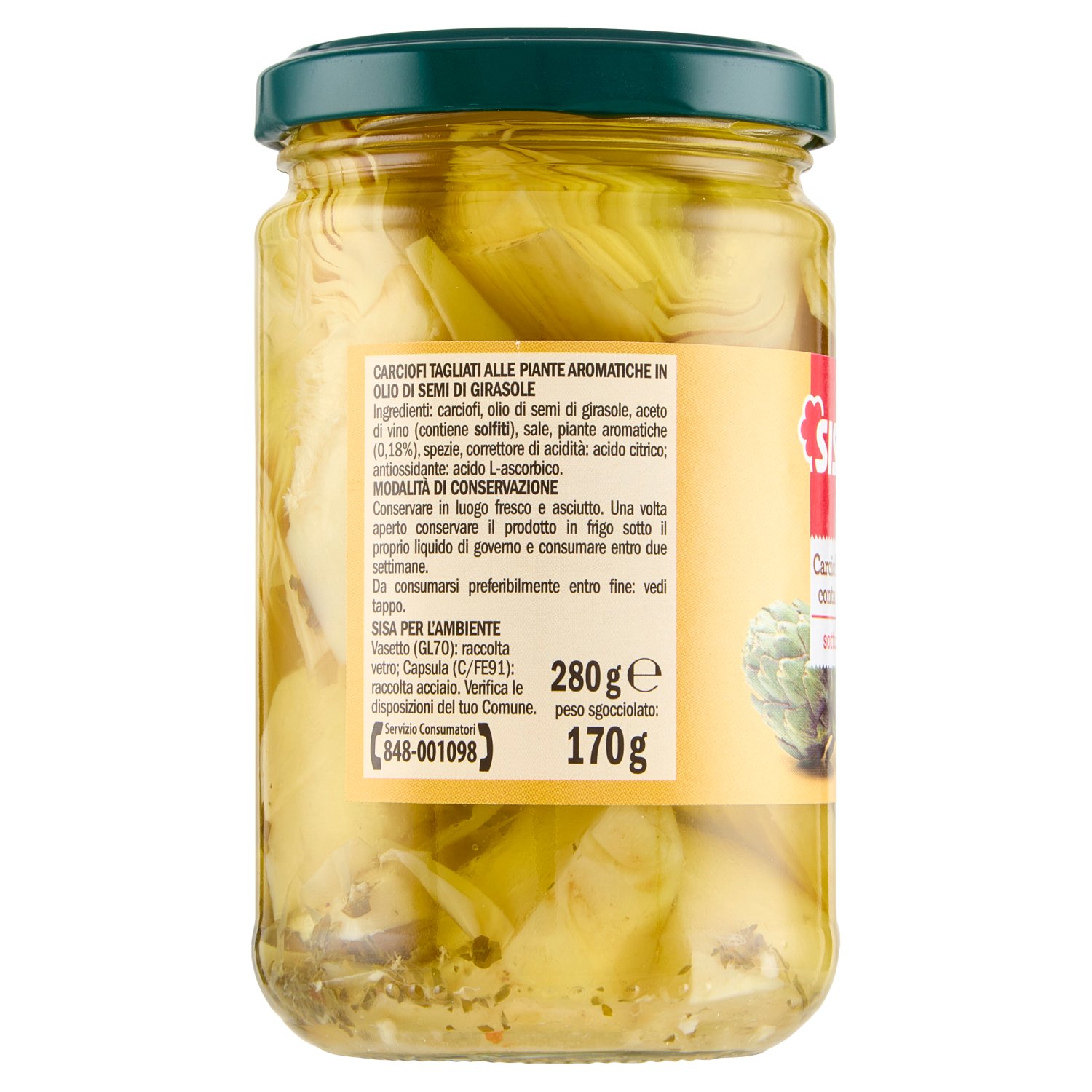 Sisa Carciofi alla contadina sottolio 280 g