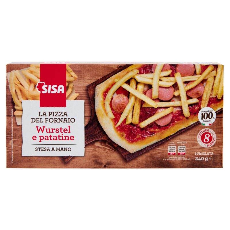 Sisa la Pizza del Fornaio Wurstel e patatine Surgelata 240 g