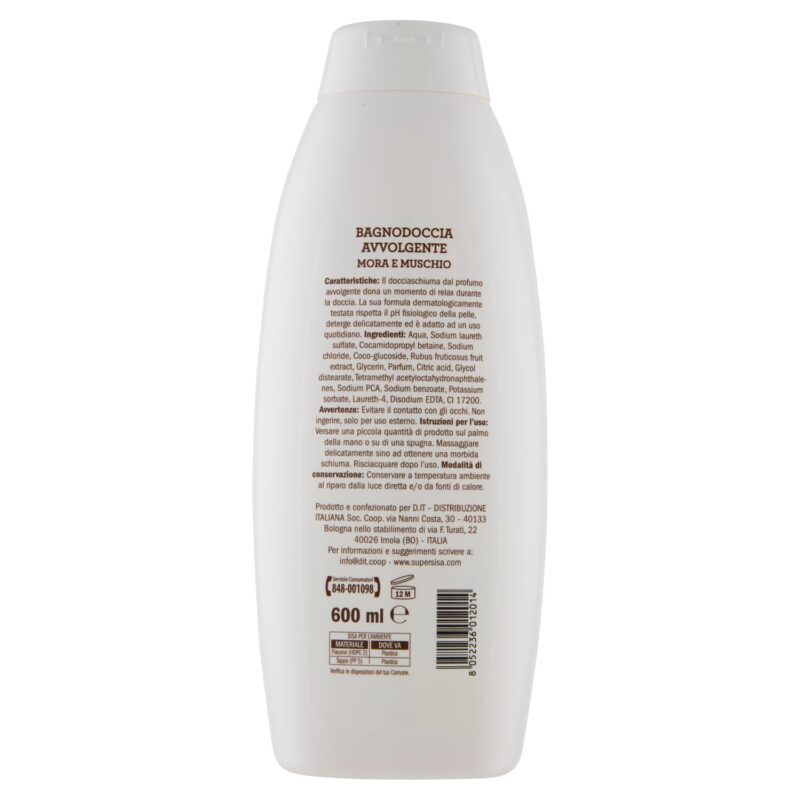 Sisa Bagnodoccia avvolgente mora e muschio 600 ml