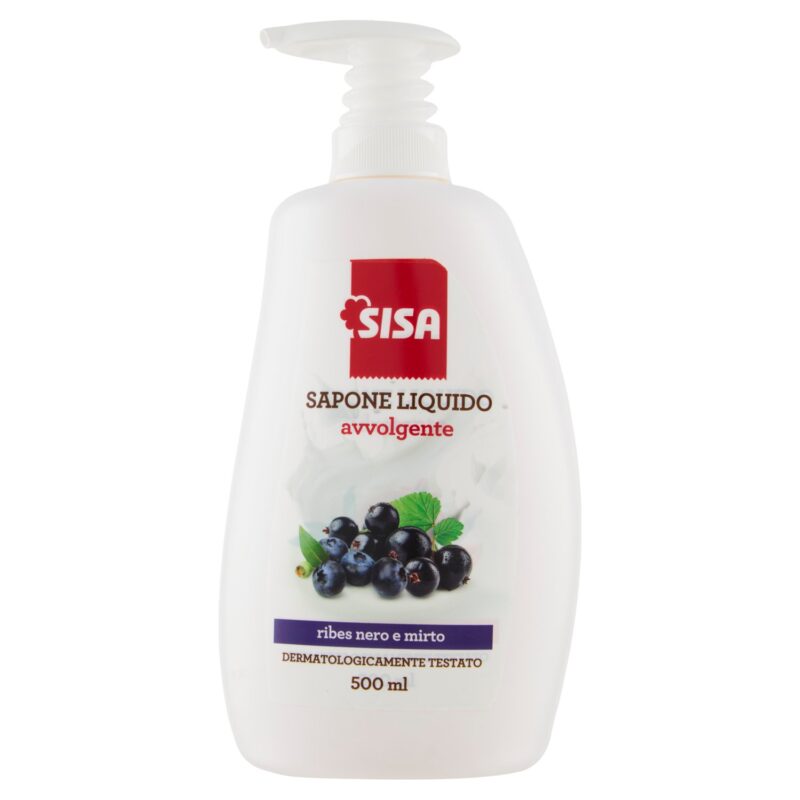 Sisa Sapone Liquido avvolgente ribes nero e mirto 500 ml