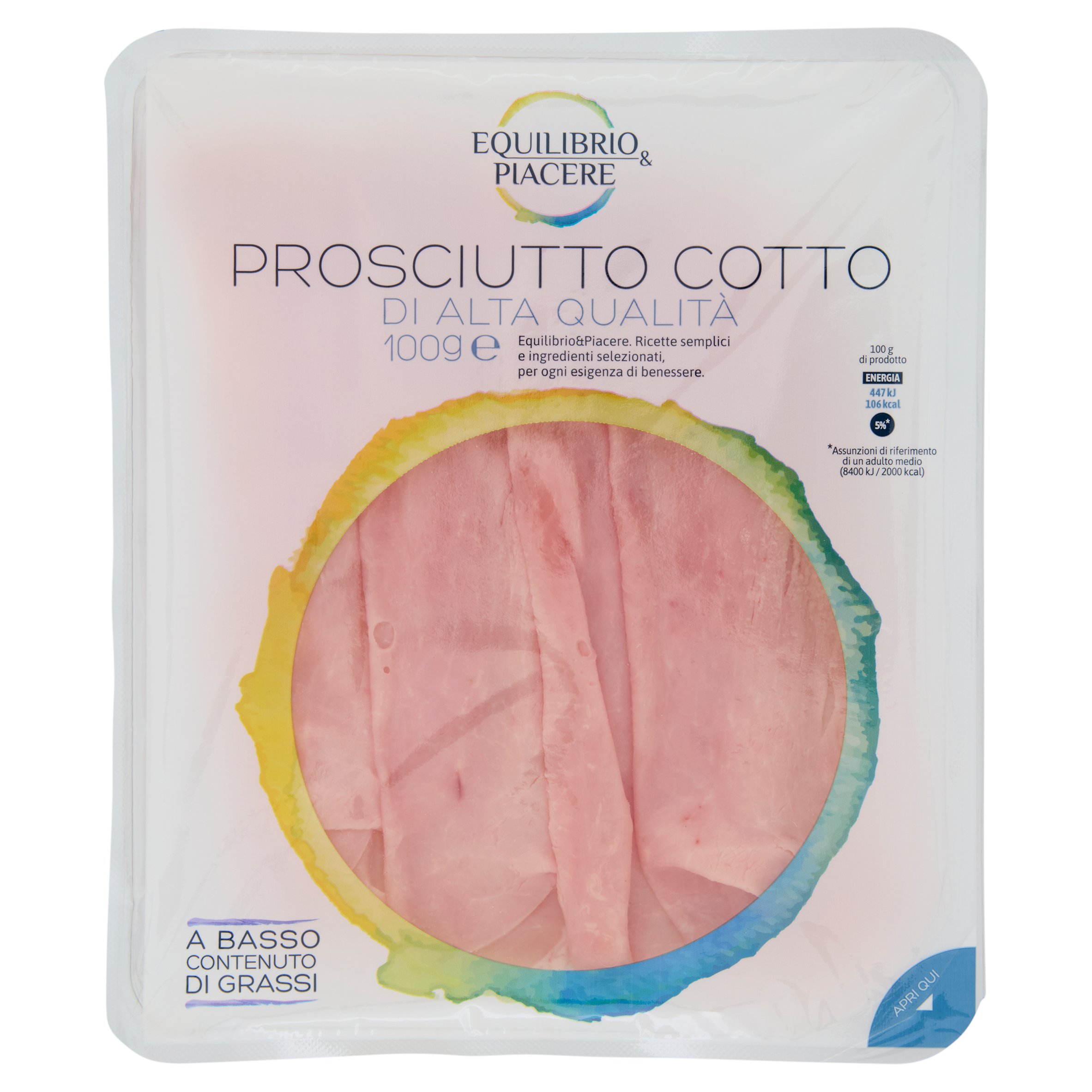 Equilibrio & Piacere Prosciutto Cotto di Alta Qualità 100 g