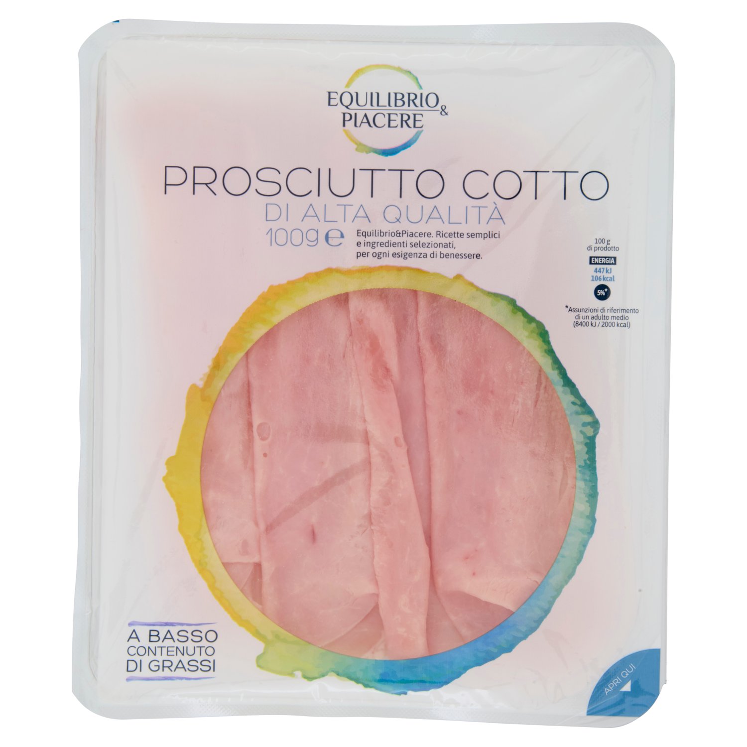 Equilibrio & Piacere Prosciutto Cotto di Alta Qualità 100 g