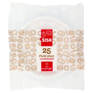 Sisa Piatti piani riutilizzabili 25 pz