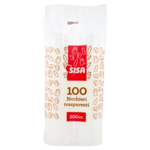 Sisa Bicchieri trasparenti 200cc 100 pz