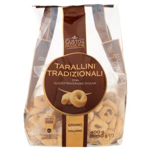 Gusto & Passione Tarallini Tradizionali con Olio Extravergine di Oliva 8 x 50 g