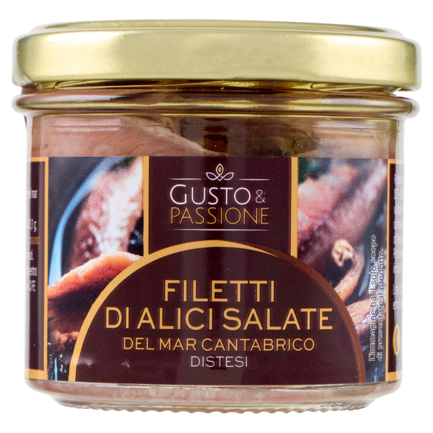 Gusto & Passione Filetti di Alici Salate del Mar Cantabrico Distesi 110 g