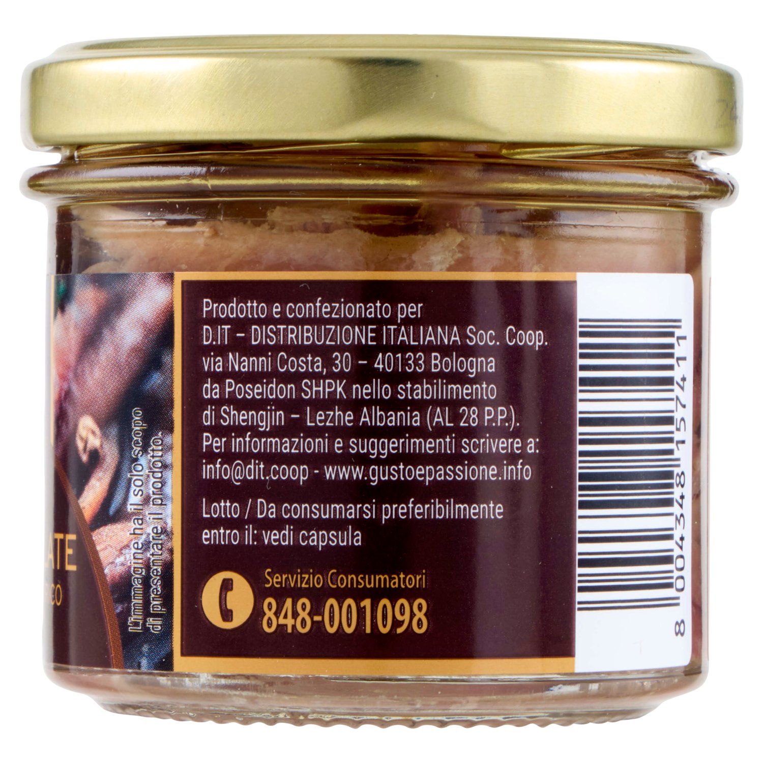 Gusto & Passione Filetti di Alici Salate del Mar Cantabrico Distesi 110 g