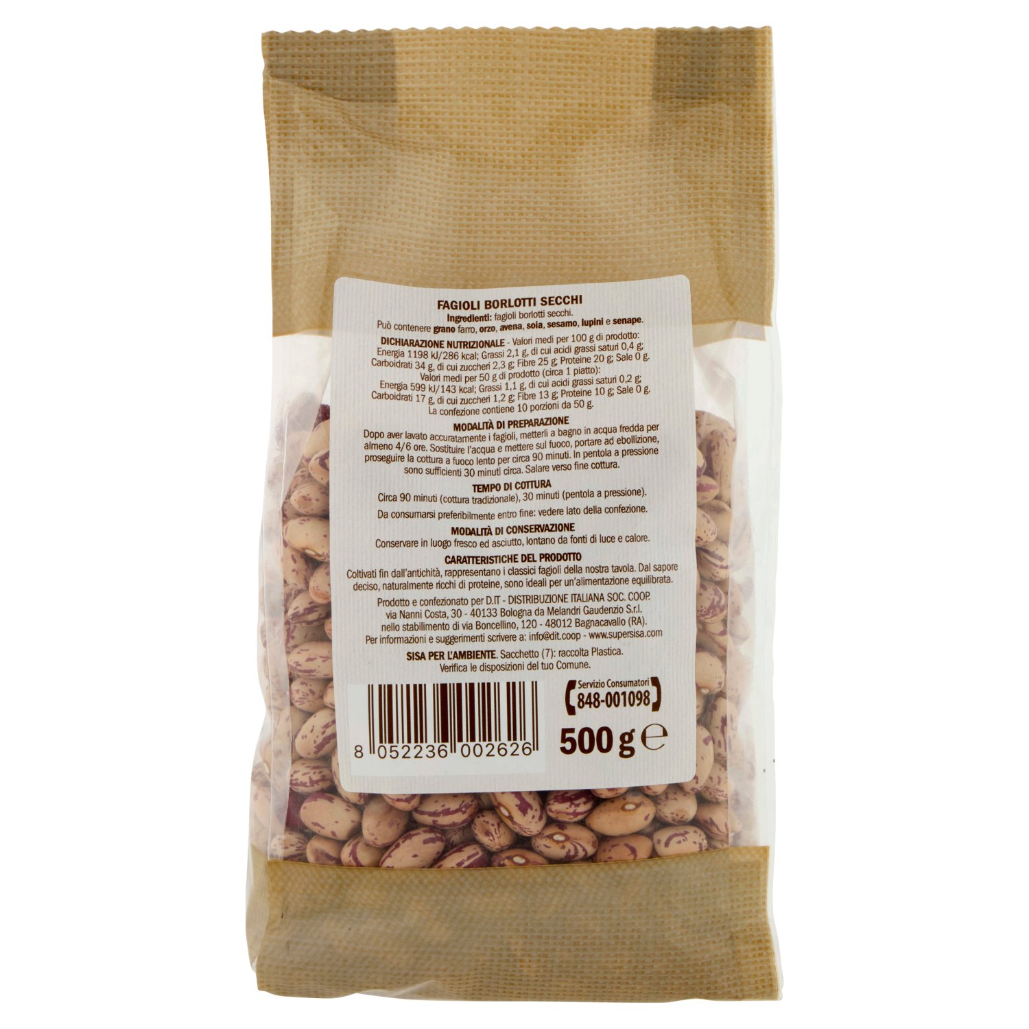 Sisa Fagioli borlotti 500 g