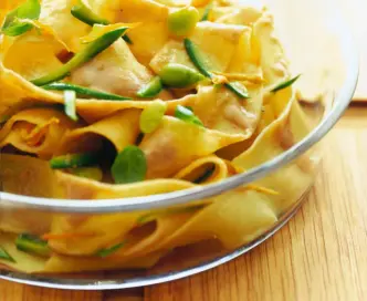 Pappardelle alla bisque di gamberi