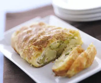 Strudel di cavolini di Bruxelles e patate