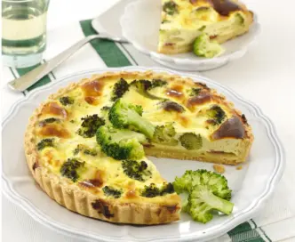 Quiche di broccoli al prosciutto