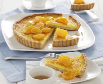 Crostata al limone con clementine