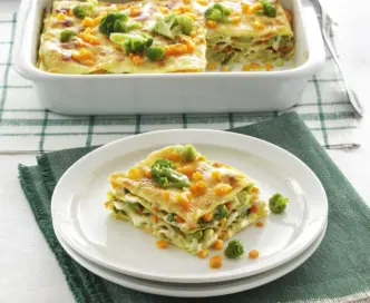 Lasagne con broccoli e carote
