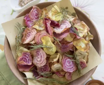 Chips di barbabietole all’aceto